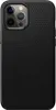 A black phone case with a textured surface is shown from the back. Produktbild-Vorschau