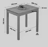 Krok Wood Esstisch Tomas aus Massivholz in Buche 75x50x75 Produktbild-Vorschau 5