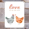 Hühner Metallschild XXL in 28x38 cm mit Spruch Love is in Produktbild-Vorschau 7
