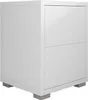 A white bedside table with two drawers. Náhľad obrázku produktu