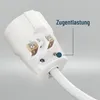 ABSINA 3x Schutzkontakt Kupplung mit Zugentlastung - PVC Produktbild-Vorschau 3