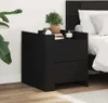 Nachttisch Schwarz 45x50x50 cm Holzwerkstoff Produktbild-Vorschau 2