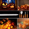 A collage of images showing carved Halloween pumpkins and pumpkin carving tools. Náhled obrázku produktu