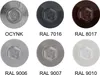A collage of six different colored screws, each labeled with a RAL color code or 'OCYNYK'. Anteprima dell’immagine prodotto