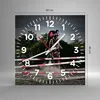 Wanduhr - Quadrat - Glasuhr - Pferd Sport Hindernisse Produktbild-Vorschau 3