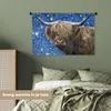 MuchoWow® Wandteppich Wandbehang Scottish Hochlandrind - Produktbild-Vorschau 4