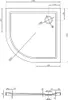 Mexen Flow piatto doccia semicircolare slim 100 x 100 cm, Anteprima dell’immagine prodotto 6