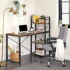 A home office setup with a desk, chair, and shelves. Náhled obrázku produktu