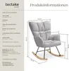 tectake® Schaukelstuhl Torve 68 x 96 x 97 cm, Belastbarkeit Produktbild-Vorschau 5