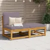vidaXL 3-tlg. Garten-Lounge-Set mit Kissen Massivholz Produktbild-Vorschau 3