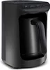 A black Turkish coffee maker is shown against a white background. Produktbild-Vorschau