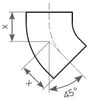 PREIS SML Bogen 45 DN100, Gusseisen, muffenlos, 1 Stk. Produktbild-Vorschau 2
