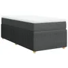 Boxspringbett mit Matratze Dunkelgrau 90x190 cm Stoff Produktbild-Vorschau 1