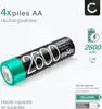 subtel 4x Batterie pour Appareil photo Compatible avec Voir les images du produit 2