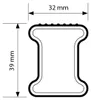 NORDRIVE N10015 Barres de toit Kargo en acier et PVC, 180 Voir les images du produit 2