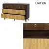 Kommode Sideboard - 120x40x81 cm, Dunkelbraun und Hell - 6 Produktbild-Vorschau 5