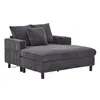 LVHOM Schlafsofa mit LED & USB, Cordstoff Palmensessel, Produktbild-Vorschau 2