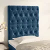 Kopfteil Dunkelblau 80x7x118/128 cm Samt Produktbild-Vorschau 2