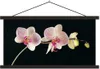 MuchoWow® Textilposter Orchidee - Blumen - Schwarz - Rosa - Produktbild-Vorschau 1