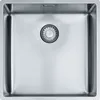 A top-down view of a stainless steel kitchen sink. Podgląd zdjęcia produktu