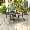GIHAUVIA Gartentisch 144x94cm Wetterfest Metall 6 Personen Produktbild-Vorschau 10