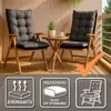 Gartenstuhl Hochlehner Auflagen Set 2x 50x120 cm Grau Produktbild-Vorschau 5