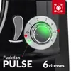 Close-up of a kitchen appliance's control panel with speed settings and function indicators. Voir les images du produit