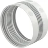 A studio shot of a white and gray cylindrical connector with ribbed interior. Anteprima dell’immagine prodotto