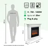 Xaralyn Elektrokamin - Flex ELU-HLW - weiß Holz - 1400 Watt Produktbild-Vorschau 4