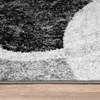 Designer Teppich Wohnzimmer Teppich Kreis Muster in Grau Produktbild-Vorschau 2