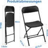 6er Set Klappstühle aus Kunststoff - Extrem Flach (nur Produktbild-Vorschau 2