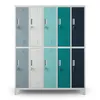 A metal locker unit with multiple compartments. Anteprima dell’immagine prodotto