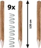 BOGATECO 3 x Haselnuss Staketenzaun Pfosten | Hšhe 120 cm | Produktbild-Vorschau 4