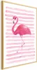 Posterpapier Poster - Flamingo and Stripes 40x60 cm Für Produktbild-Vorschau 1