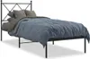 Bettgestell mit Kopfteil Metall Schwarz 80x200 cm Produktbild-Vorschau 2