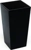 A black square planter pot on a white background. Podgląd zdjęcia produktu