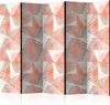 5-teiliger Doppelseitiger Vlies Paravent - Spring Geometry Produktbild-Vorschau 1