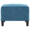 A blue velvet ottoman is shown from the front on a white background. Anteprima dell’immagine prodotto