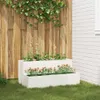 vidaXL Garten-Pflanzgefäß Weiß 100 x 60 x 45 cm Produktbild-Vorschau 2