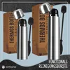 Doppelwandige Thermosflasche 500 ml Silber aus Edelstahl – Produktbild-Vorschau 6