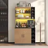 Merax Armoire de cuisine avec éclairage d'ambiance LED et Voir les images du produit 1