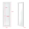 A full-length mirror with dimensions indicated, shown from the front and side. Voir les images du produit