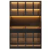 Flieks Vitrine mit LED-Beleuchtung, Glasvitrine mit 8 Türen Produktbild-Vorschau 8