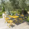 Rechteckiger klappbarer gartentisch "greensboro" senfgelb Produktbild-Vorschau 6