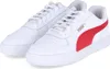 A pair of white Puma sneakers with red accents and gold branding. Produktbild-Vorschau