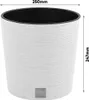 Prosperplast Blumentopf Silber, 25x25x24,7 cm, 7,5 Liter, Produktbild-Vorschau 7