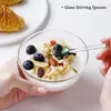 sada 4 skleněných žáruvzdorných míchacích lžic na kávu, Náhled obrázku produktu 4