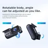 A marketing image showing a dashcam with rotating capabilities. Produktbild-Vorschau