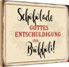 vianmo Holzschild 12x18 cm Schokolade Entschuldigung Spruch Produktbild-Vorschau 1