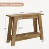 Consolle Tribesigns in stile country, tavolo in legno a 2 Anteprima dell’immagine prodotto 2